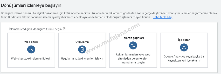 Google ads dönüşüm ekleme